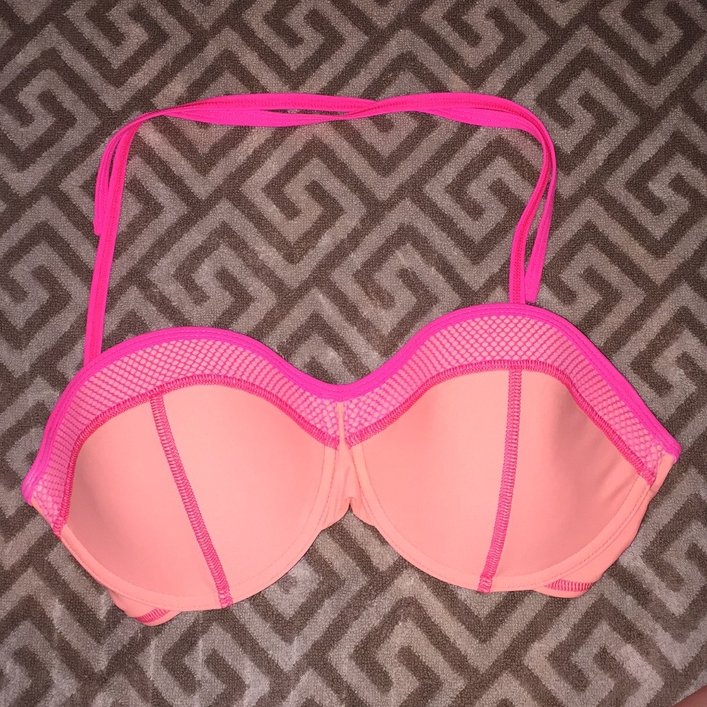 Xhilaration Orange and Pink Push-up Swimsuit Top